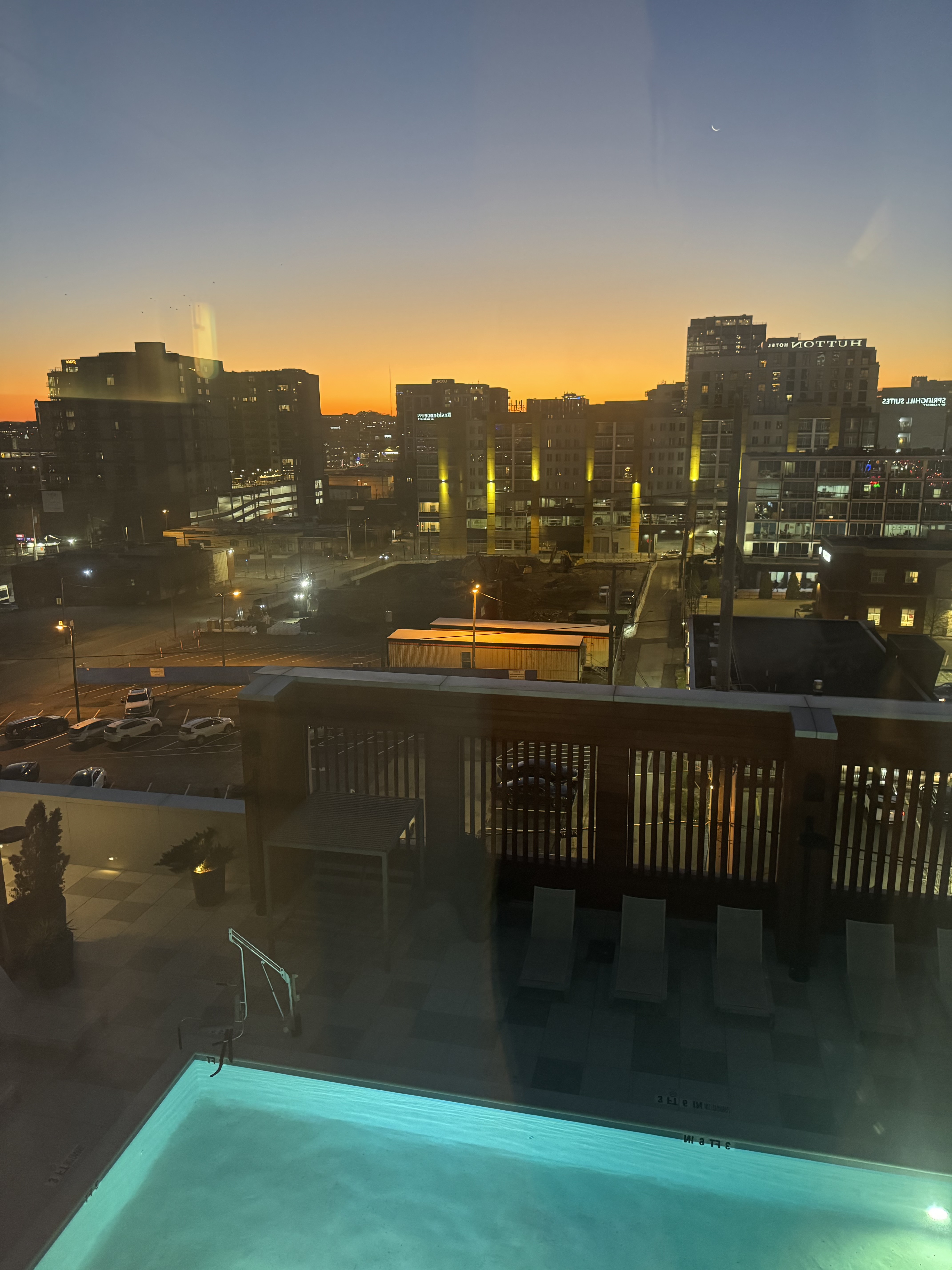 Rooftop pool — Conrad Nashville